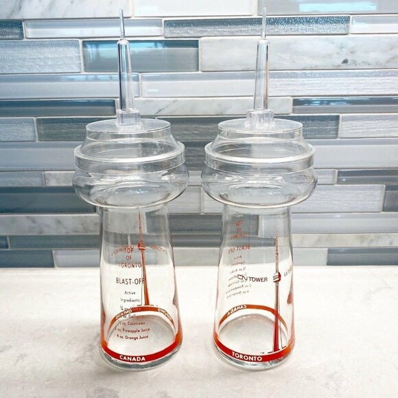 Vintage Top of Toronto Blast Off Souvenir Glasses - Picture 2 of 9